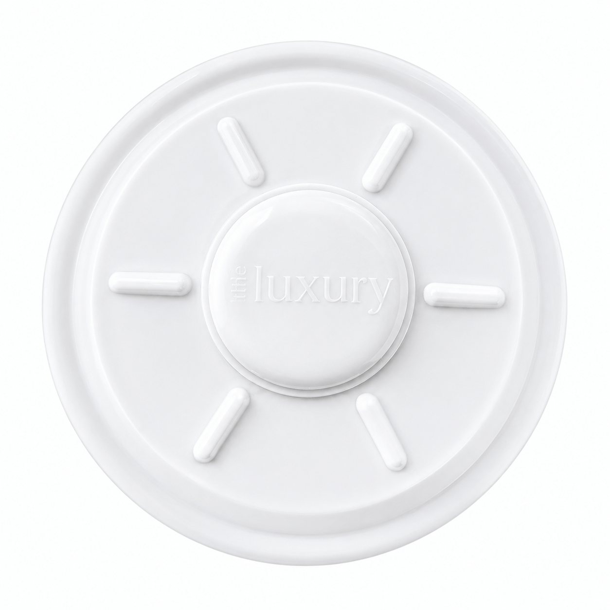 Top view of Little Luxury Vitality replacement water bottle cap