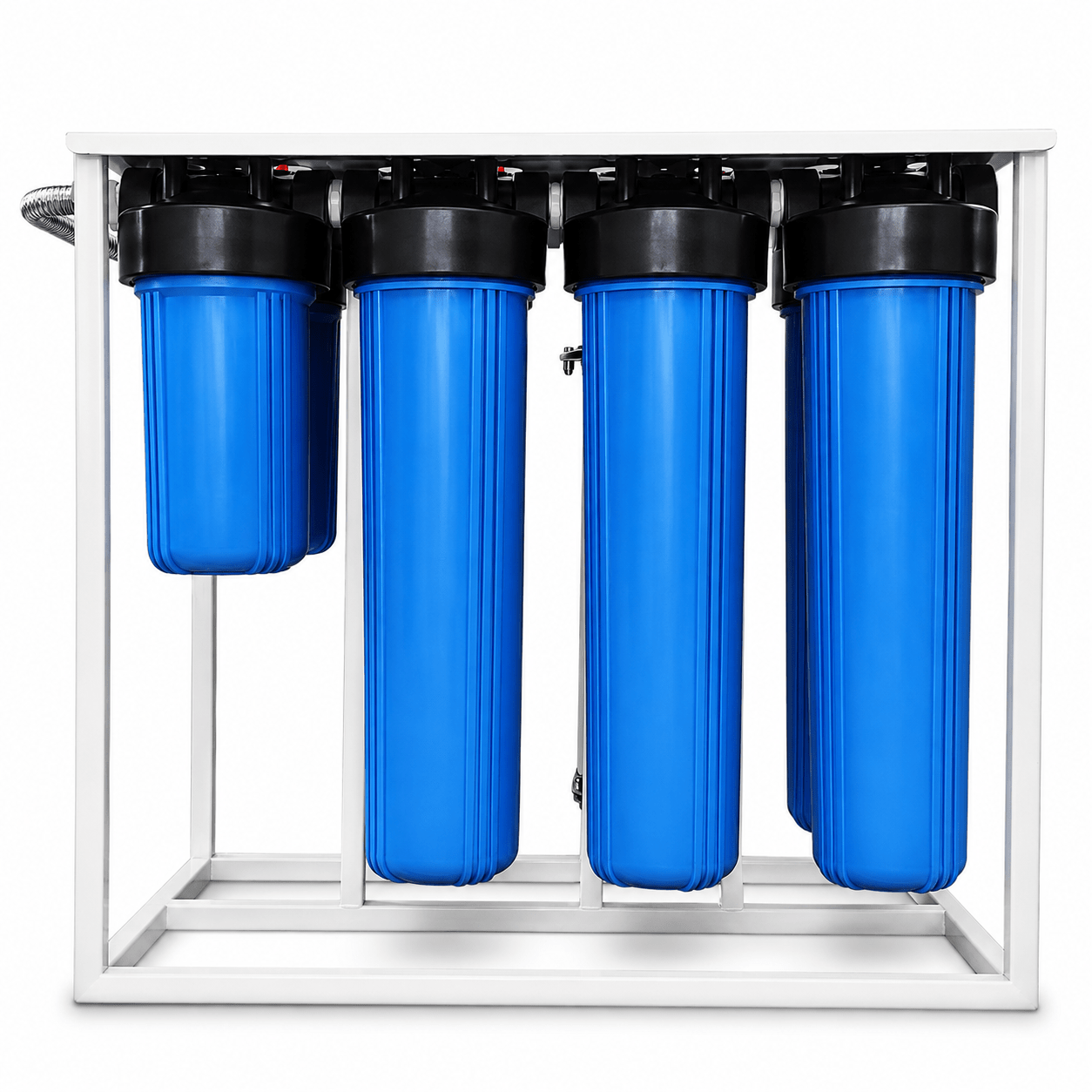 Front view of Little Luxury Full Monty borehole and water tank filtration system