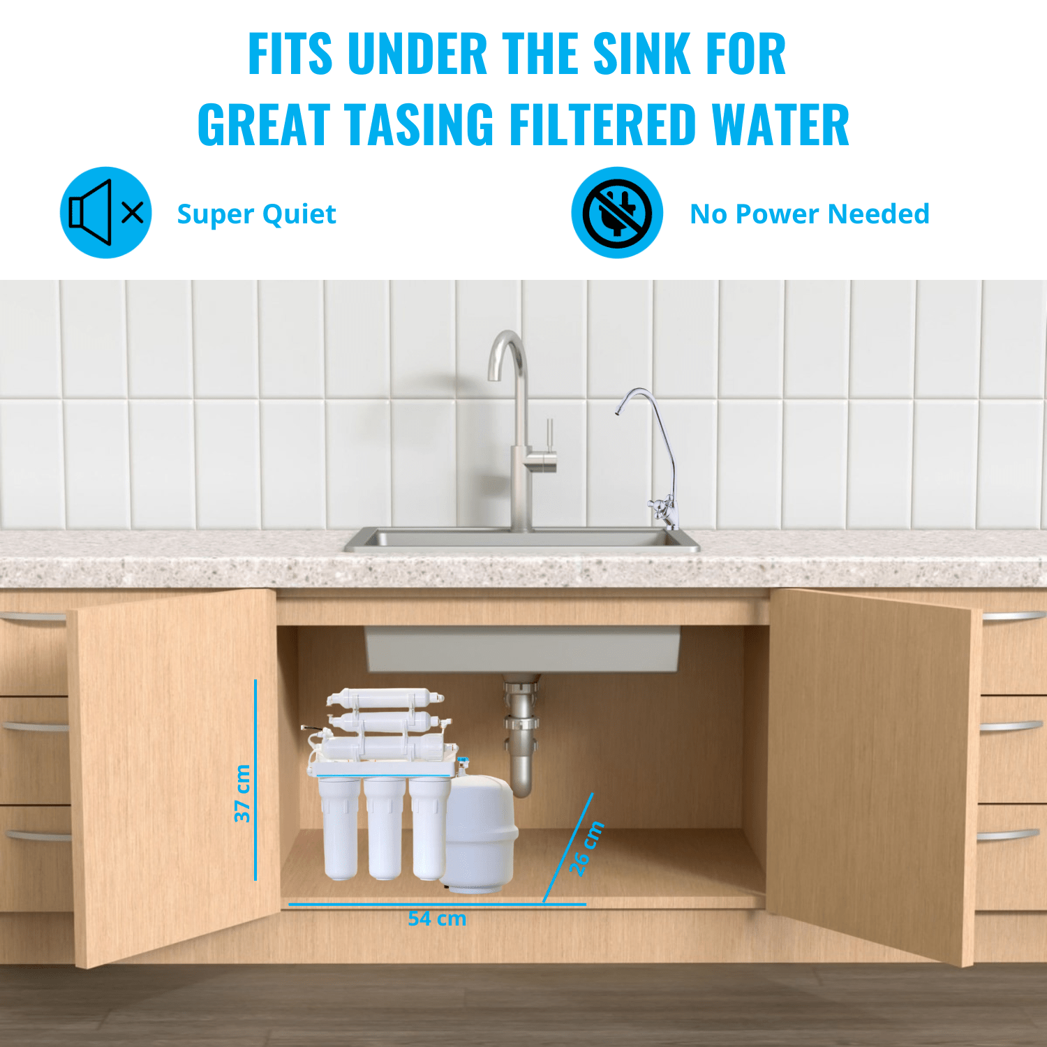 6-Stage Reverse Osmosis Water Filter System - 12L Tank + FREE FILTER SET - Image 5