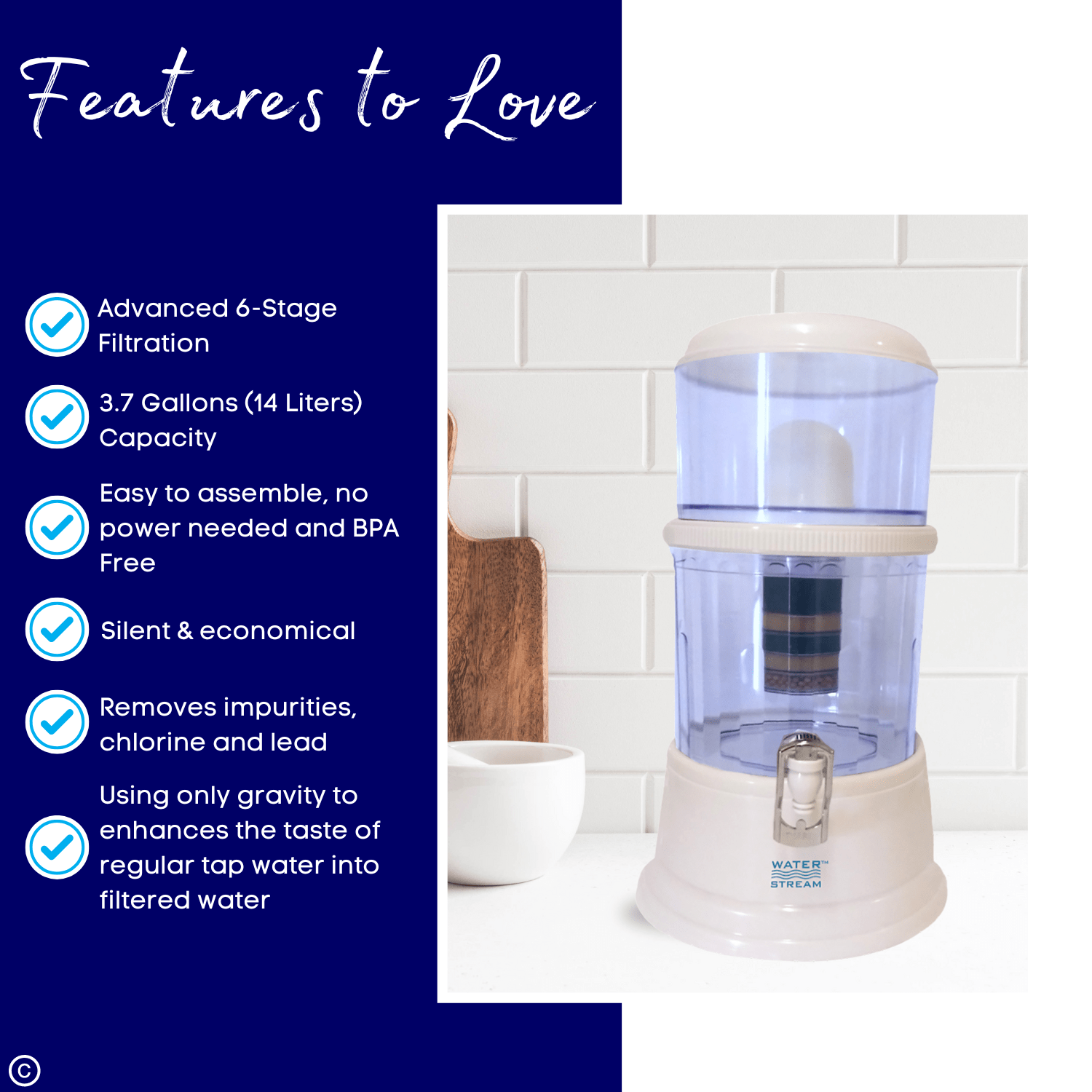Crystal Clear Desktop Water Dispenser (12L) - Image 5